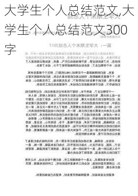 大学生个人总结范文,大学生个人总结范文300字