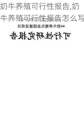 奶牛养殖可行性报告,奶牛养殖可行性报告怎么写