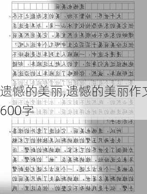 遗憾的美丽,遗憾的美丽作文600字