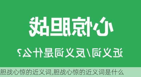 胆战心惊的近义词,胆战心惊的近义词是什么