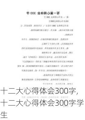 十二大心得体会300字,十二大心得体会300字学生