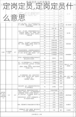 定岗定员,定岗定员什么意思