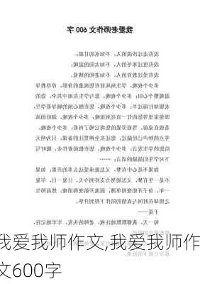 我爱我师作文,我爱我师作文600字