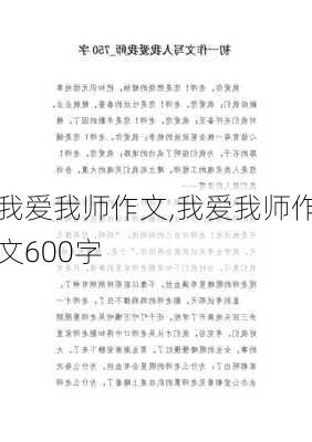 我爱我师作文,我爱我师作文600字