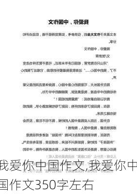 我爱你中国作文,我爱你中国作文350字左右