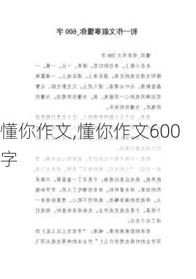 懂你作文,懂你作文600字