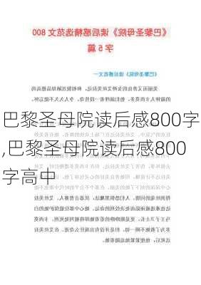 巴黎圣母院读后感800字,巴黎圣母院读后感800字高中