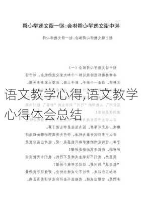 语文教学心得,语文教学心得体会总结