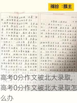 高考0分作文被北大录取,高考0分作文被北大录取怎么办