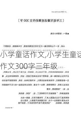 小学童话作文,小学生童话作文300字三年级