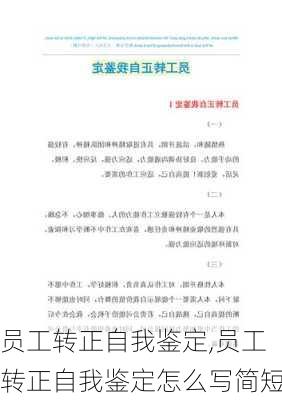 员工转正自我鉴定,员工转正自我鉴定怎么写简短