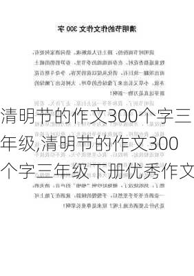 清明节的作文300个字三年级,清明节的作文300个字三年级下册优秀作文