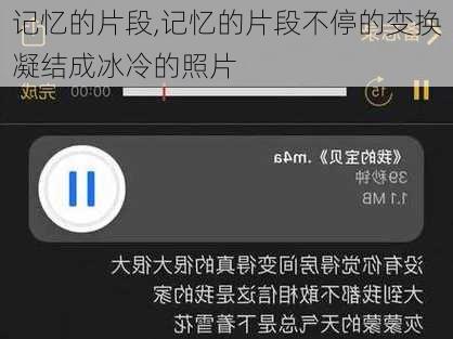 记忆的片段,记忆的片段不停的变换凝结成冰冷的照片