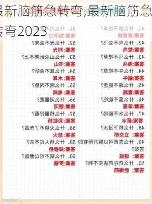 最新脑筋急转弯,最新脑筋急转弯2023