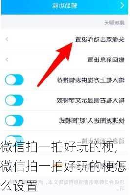 微信拍一拍好玩的梗,微信拍一拍好玩的梗怎么设置
