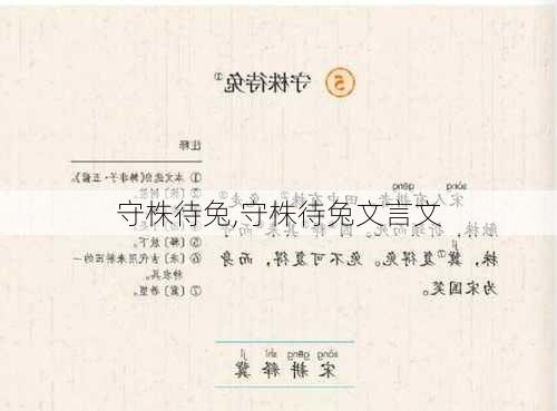 守株待兔,守株待兔文言文