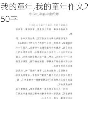 我的童年,我的童年作文250字