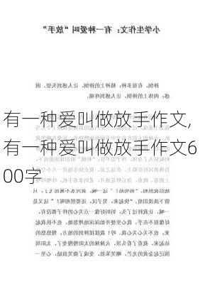 有一种爱叫做放手作文,有一种爱叫做放手作文600字