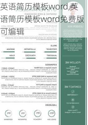 英语简历模板word,英语简历模板word免费版可编辑