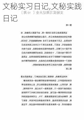 文秘实习日记,文秘实践日记