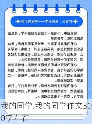 我的同学,我的同学作文300字左右