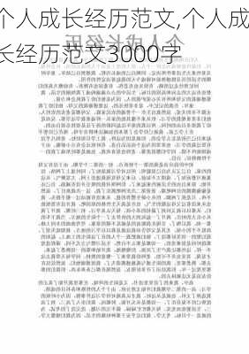 个人成长经历范文,个人成长经历范文3000字